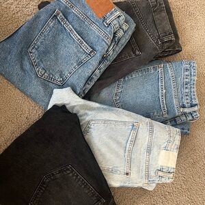 Zara Lot of 5 Mom Jeans Size 34-36 Women's High Rise